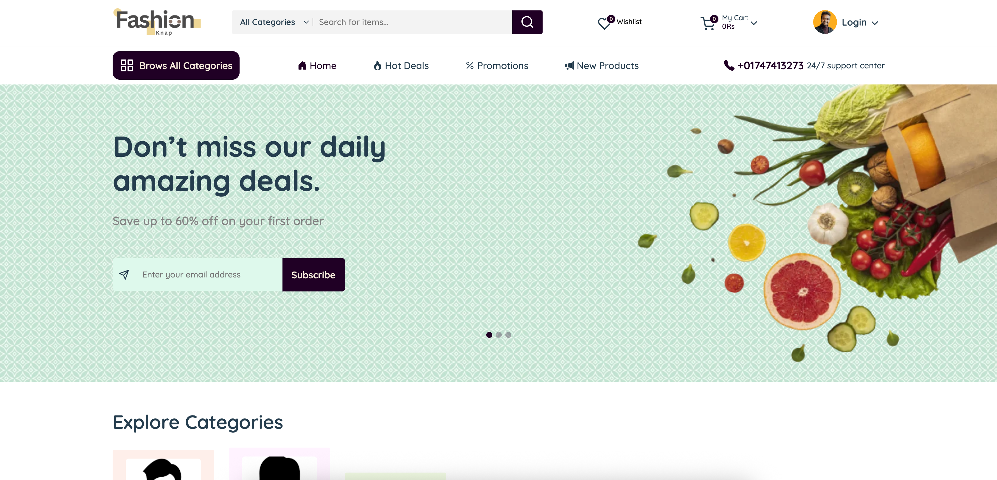 Screenshot of Grocer project